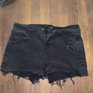 Old Navy Boyfriend Black Jean Shorts